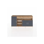 Dienni Arges Konsol 2 Raflı 5 Çekmeceli 3 Kapaklı 176 x 30 x 99 cm Çam - Çam - Antrasit