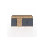 Dienni Arges Konsol 2 Raflı 5 Çekmeceli 3 Kapaklı 176x30x99 Çam-Antrasit/Çam