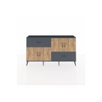 Dienni Arges Konsol 3 Raflı 2 Çekmeceli 4 Kapaklı 176X30x99 Antrasit-Çam/Antrasit