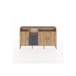 Dienni Arges Konsol 3 Raflı 5 Çekmeceli 3 Kapaklı 176 x 30 x 99 cm Çam - Antrasit - Çam