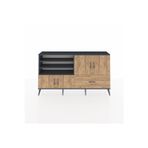 Dienni Arges Konsol 5 Raflı 1 Çekmeceli 4 Kapaklı 176 x 30 x 99 cm Antrasit - Çam