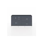 Dienni Arges Konsol 5 Raflı 3 Çekmeceli 5 Kapaklı 176 x 30 x 99 cm Antrasit - Antrasit
