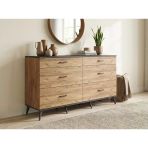 Dienni Arges Konsol 6 Çekmeceli 176X30x99 Çam-Antrasit/Çam