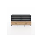 Dienni Arges Konsol 6 Raflı 2 Çekmeceli 176 x 30 x 99 cm Antrasit - Antrasit - Çam