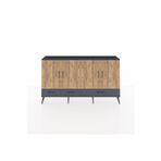 Dienni Arges Konsol 6 Raflı 3 Çekmeceli 4 Kapaklı 176 x 30 x 99 cm Antrasit - Çam - Antrasit