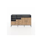 Dienni Arges Konsol 7 Raflı 3 Çekmeceli 3 Kapaklı 176 x 30 x 99 cm Antrasit - Çam