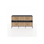 Dienni Arges Konsol 8 Raflı 8 Kapaklı 176 x 30 x 99 cm Antrasit - Antrasit - Çam