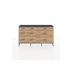 Dienni Arges Konsol 9 Çekmeceli 176 x 30 x 99 cm Antrasit - Antrasit - Çam