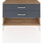 Dienni Arges Şifonyer 2 Çekmeceli 88X30X64 Çam-Antrasit - Atlas Çam