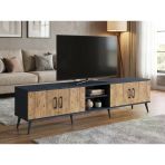 Dienni Arges Tv Ünitesi 3 Raflı 4 Kapaklı 220X30x51 Antrasit-Çam/Antrasit