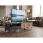 Dienni Arges Tv Ünitesi 3 Raflı Tek Çekmeceli 3 Kapaklı 220X30x51 Antrasit-Çam/Antrasit