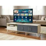 Dienni Arges Tv Ünitesi 3 Raflı Tek Çekmeceli 3 Kapaklı 220X30x51 Aytaşı-Antrasit/Aytaşı