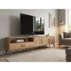 Dienni Arges Tv Ünitesi 3 Raflı Tek Çekmeceli 3 Kapaklı 220X30x51 Çam-Çam
