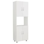Dienni Beyaz 4 Kapaklı Bölmeli 161x56x32 cm Çok Amaçlı Dolap