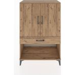 Dienni Hyperion Dolap 2 Raflı Tek Çekmeceli 2 Kapaklı 88X44X134 Çam-Çam - Atlas Çam
