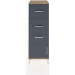Dienni Hyperion Dolap 3 Çekmeceli Tek Kapaklı 44X44X134 Çam-Antrasit - Atlas Çam