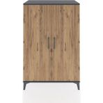 Dienni Hyperion Dolap 3 Raflı 2 Kapaklı 88X44X134 Antrasit-Çam