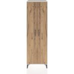 Dienni Hyperion Dolap 3 Raflı 2 Kapaklı Tek Askılı 60X44X195 Aytaşı-Çam - Krem