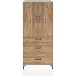 Dienni Hyperion Dolap 3 Raflı 3 Çekmeceli 2 Kapaklı 88X44X195 Aytaşı-Çam - Krem