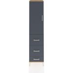 Dienni Hyperion Dolap 3 Raflı 3 Çekmeceli Tek Kapaklı 44X44X195 Çam-Antrasit - Atlas Çam