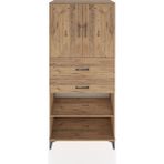 Dienni Hyperion Dolap 4 Raflı 2 Çekmeceli 2 Kapaklı 88X44X195 Çam-Çam - Atlas Çam