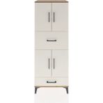 Dienni Hyperion Dolap 4 Raflı 2 Çekmeceli 4 Kapaklı 60X44X163 Çam-Aytaşı - Atlas Çam