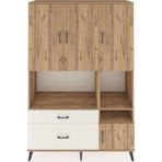 Dienni Hyperion Dolap 7 Raflı 2 Çekmeceli 4 Kapaklı 132 x 44 x 195 cm Çam - Aytaşı - Çam