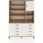 Dienni Hyperion Dolap 8 Raflı 8 Çekmeceli Tek Kapaklı 132X44X195 Çam-Aytaşı/aytaşı - Atlas Çam