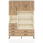 Dienni Hyperion Dolap 9 Raflı 3 Çekmeceli 6 Kapaklı 132X44X195 Aytaşı-Çam/çam - Krem