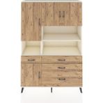Dienni Hyperion Dolap 9 Raflı 4 Çekmeceli 4 Kapaklı 132X44X195 Aytaşı-Çam/çam - Krem