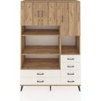 Dienni Hyperion Dolap 9 Raflı 6 Çekmeceli 3 Kapaklı 132X44X195 Çam-Çam/aytaşı - Atlas Çam