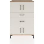 Dienni Hyperion Dolap Tek Raflı 4 Çekmeceli 2 Kapaklı 88X44X134 Çam-Aytaşı - Atlas Çam