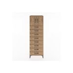 Dienni Hyperion Dolap Tek Raflı 8 Çekmeceli 2 Kapaklı 60x44x182 Çam-Çam
