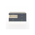 Dienni Hyperion Konsol 1 Raflı 4 Çekmeceli 2 Kapaklı 176 x 44 x 99 cm Antrasit - Aytaşı