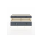 Dienni Hyperion Konsol 2 Raflı 2 Çekmeceli 4 Kapaklı 176 x 44 x 99 cm Aytaşı - Antrasit