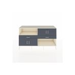 Dienni Hyperion Konsol 2 Raflı 3 Çekmeceli 4 Kapaklı 176 x 44 x 99 cm Aytaşı - Antrasit
