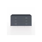 Dienni Hyperion Konsol 2 Raflı 4 Çekmeceli 4 Kapaklı 176 x 44 x 99 cm Antrasit - Antrasit