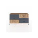 Dienni Hyperion Konsol 2 Raflı 4 Çekmeceli 4 Kapaklı 176x44x99 Çam-Antrasit/Çam