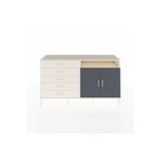 Dienni Hyperion Konsol 2 Raflı 5 Çekmeceli 2 Kapaklı 176 x 44 x 99 cm Aytaşı - Aytaşı - Antrasit