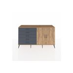 Dienni Hyperion Konsol 2 Raflı 5 Çekmeceli 2 Kapaklı 176 x 44 x 99 cm Çam - Antrasit - Çam