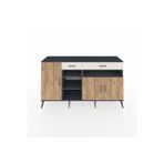 Dienni Hyperion Konsol 2 Raflı 5 Çekmeceli 3 Kapaklı 176 x 44 x 99 cm Çam - Aytaşı - Antrasit
