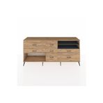 Dienni Hyperion Konsol 2 Raflı 7 Çekmeceli 220 x 44 x 99 cm Çam - Çam - Antrasit