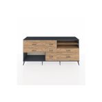 Dienni Hyperion Konsol 2 Raflı 7 Çekmeceli 220x44x99 Çam-Antrasit