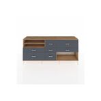 Dienni Hyperion Konsol 2 Raflı 7 Çekmeceli 220x44x99 Çam-Çam/Antrasit