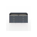 Dienni Hyperion Konsol 2 Raflı 8 Çekmeceli 176 x 44 x 99 cm Antrasit - Antrasit - Aytaşı
