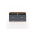 Dienni Hyperion Konsol 2 Raflı 8 Çekmeceli 176 x 44 x 99 cm Antrasit - Çam