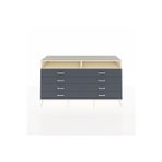 Dienni Hyperion Konsol 2 Raflı 8 Çekmeceli 176 x 44 x 99 cm Aytaşı - Antrasit - Aytaşı