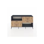 Dienni Hyperion Konsol 3 Raflı 2 Çekmeceli 4 Kapaklı 176 x 44 x 99 cm Antrasit - Çam
