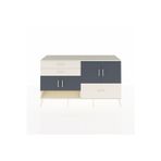Dienni Hyperion Konsol 3 Raflı 3 Çekmeceli 4 Kapaklı 176 x 44 x 99 cm Aytaşı - Antrasit - Aytaşı