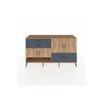 Dienni Hyperion Konsol 3 Raflı 3 Çekmeceli 4 Kapaklı 176 x 44 x 99 cm Çam - Antrasit - Çam